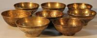 A quantity of Islamic brass dishes