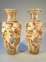 A pair of satsuma vases