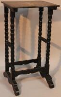 A principally Victorian black lacquered occasional table