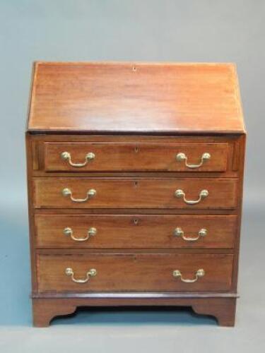 An Edwardian Sheraton revival mahogany bureau