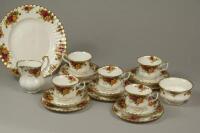 A selection of Royal Albert Old Country Roses pattern part tea service