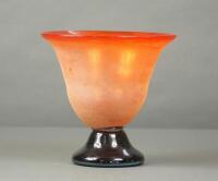 A Murano style fluted glass bowl.