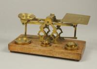 A set of Victorian brass postal scales