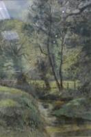 Allan Dorrian Clark (20th Century). "The Brook - through Caldecote