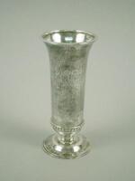 A Guild of Handicrafts hammered silver tapering cylindrical vase