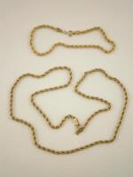 A rope twist chain and bracelet