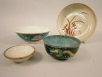 A collection of oriental pottery and porcelain