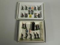 A set of modern Britains Royal Marine painted metal figures etc.