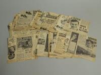 Various WWII newspaper cuttings