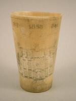 A mid 19thC horn beaker