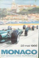 An original Monaco Grand Prix of May 1966 promotional poster