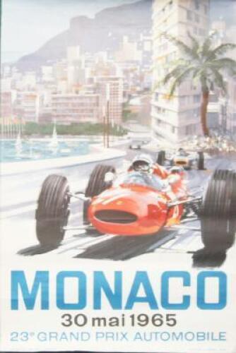 A Monaco Grand Prix poster for the 23rd Grand Prix