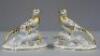 A pair of Crown Staffordshire porcelain bird groups