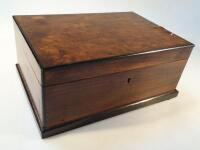 A walnut jewellery casket