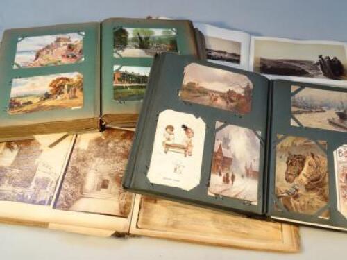 Two postcard albums