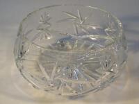 A mid 20thC cut glass punch bowl