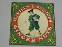 An early 20thC Huntley & Palmers Ginger Nuts enamel sign