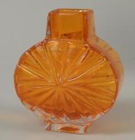 A Whitefriar's orange sunburst vase