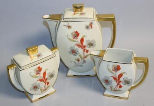 A Baynard Limoges three piece coffee service