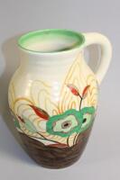 A Wilkinson Clarice Cliff Cabbage Flower single lotus jug