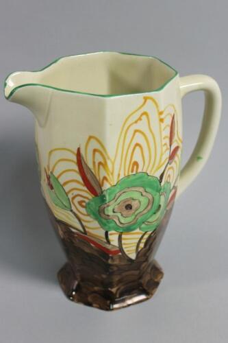 A Wilkinson Clarice Cliff Cabbage Flower Athens shape jug