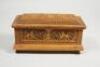 A late 19thC Indian sandalwood rectangular casket