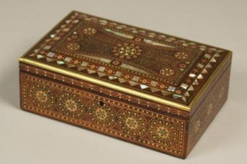 An early 20thC Indian Vizagapatam style rectangular box