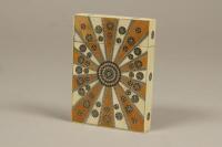 A late 19th/early 20thC Indian Vizagapatam ivory and sandalwood card case