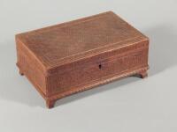 An early 20thC Anglo Indian carved rectangular box