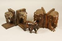 A group of early 20thC Indian ebony elephants