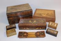 A collection of 19thC and later boxes