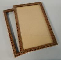 A pair of Victorian mahogany and parquetry frames