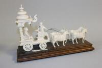 An early 19thC Indian carved ivory group