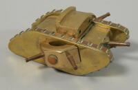 A scratch built model of a Little Willie Lincoln tank