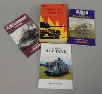 A collection of books relating to tanks and their development