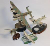 A collection of modern Franklin Mint and other models of Second World War airplanes etc.