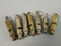 Various marked and unmarked whistles