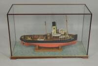 A ship builders scale model of a ship