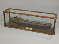 A ship builders scale model of the Northdale tanker