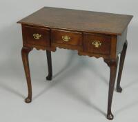 An late 18thC / early 19thC oak low boy