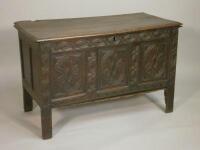 A late 17thC/early 18thC oak coffer