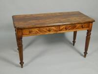 A Victorian satin birch side table