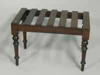 A Victorian mahogany luggage stand