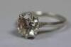 A diamond solitaire ring