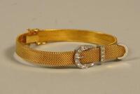 An 18ct gold buckle bracelet