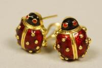 A pair of Hidalgo ladybird earrings