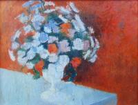 *Gerald Parkinson (b.1926). Flowers in a white vase