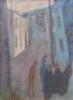 *20thC European School. Six figures in street scene