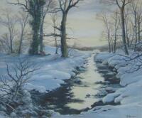 Simon Britnell (20thC). Winter landscape