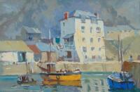 Jack Merriott. Harbour scene with fishing boats